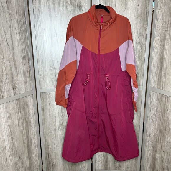 Lululemon Evergreen Jacket Full-Zip Long Red Rock Pink Peony Pomegranate Size 12 - Picture 1 of 12
